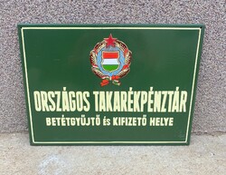 Országos Takarékpénztár - zománctábla (zománc tábla)