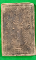 Bánffyhunyadi terrakotta „N. I.” jelzéssel kályhacsempe 1850 évekből /nem használt/