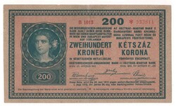 1918 200 korona B sorozat EF.