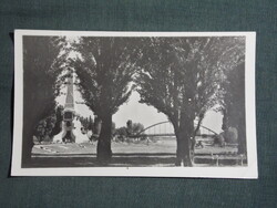 Képeslap,Győr,strand,emlékmű,híd látkép,részlet,1950-