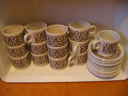 Angol retro Celtic Rose-kelta rózsa mintás csésze szett Biltons Staffordshire Tableware