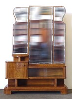 0R776 Art Deco Dresser Mirror with Fluted Surface