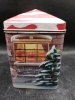 1996.retro fém lemez ház alakú SOPHIANAE cigaretta díszdoboz RITKA 15 x 12 X 9 cm. 3379b