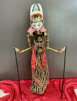 Vintage Indonéz kézzel készített 70 cm. magas Wayang Golek bot báb