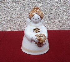 Jelzett Borsody Ágnes Gyertyatartó Kerámia Angyalka