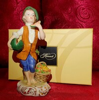 Herendi barokk gyümölcsárus fiú figura