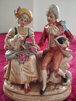 Barokk jellegű lippelsdorfi porcelán figura
