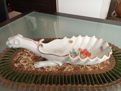 Herendi nagyon ritka porcelán sárkányos kínáló az 50-60-as évekből, gyűjtői darab!