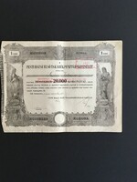 Pesti Hazai Első Takarékpénztár Egyesület Részvény 1924.