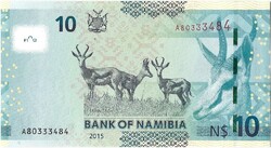 10 dollár 2015 Namíbia UNC