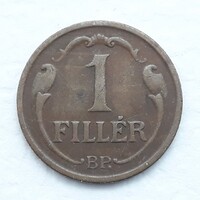 1 Fillér 1938 érme, fémpénz - Magyarország 1 Fillér 1938 pénzérme