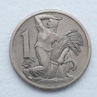 1 Korona 1924 érme, fémpénz - Csehszlovákia 1 Korona 1924 pénzérme