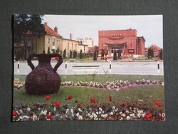 Képeslap,Lenti,Dózsa filmszínház,mozi látkép,részlet, 1970-