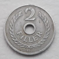 2 Fillér 1955 érme, alumínium fémpénz - Magyarország 2 Fillér 1955 pénzérme