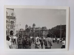 Régi fekete-fehér fotó, Budapest, Kossuth Lajos tér 1967