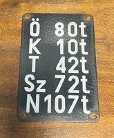 V43-as mozdony féksúlytábla