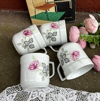Alföldi Porcelán rózsás   kakaós bögre  falusi paraszti gyűjtői nosztalgia darab