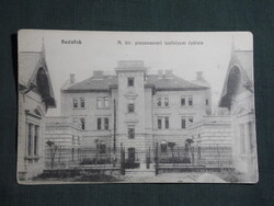 Képeslap,Budafok,Pincemesteri tanfolyam épülete,H. P. Bp. kiadás, 1910-