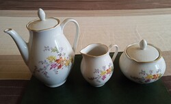 Jelzett Colditz német levélmintás porcelán szervírozó 3 féle