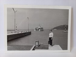 Régi fekete-fehér fotó, Balaton, kompozás 1967