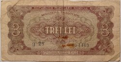 ROMÁNIA, 3 lei (1952) g23 RITKA!!!