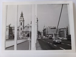 Régi fekete-fehér fotó, Budapest, Erzsébet hid