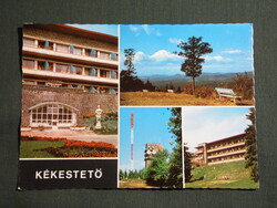 Képeslap,Kékestető,mozaik,SZTK,SZOT gyógyintézet,üdülő,szálló,Tv torony látkép,részlet, 1977-
