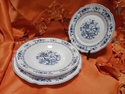 Hagymamintás, Arcopal, francia jénai 1 személyes  étkészlet, 3 darab