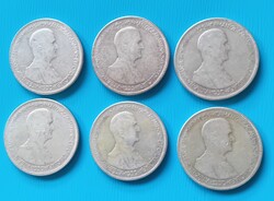6 db Horthy 5 Pengő 1930
