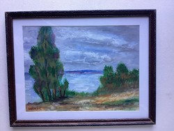 Makra  János ( 1920 - ? ) - Balaton-part .