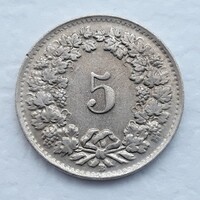 5 Rappen 1948 érme, fémpénz - Svájc 5 Rappen 1948 pénzérme