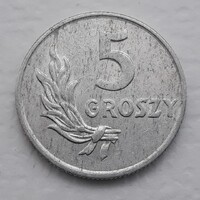 5 Groszy 1949 érme, alu fémpénz - Lengyelország 5 Groszy 1949 pénzérme