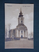 Képeslap,Tápiószele,Róm. kath. templom látkép részlet,Hangya szövetkezet kiadás Tápiószele, 1930-
