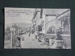 Képeslap,Visegrád,Gizellatelep-gyógyfürdő,Dr. Renner szanatórium,Korzó látkép részlet, 1914-