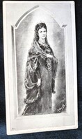 ERZSÉBET KIRÁLYNÉ SZISZI KUK HABSBURG EMLÉKLAP 1898 FRANKLIN TÁRSULAT JELZETT KEGYELETES EMLÉLÉRE