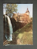 Képeslap,Miskolc,Lillafüred Palotaszálló,SZOT üdülő,Hámori tó,park,vízesés látkép,részlet,1977-