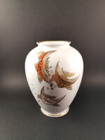 1764 Wallendorf Goldrelief halas porcelán váza