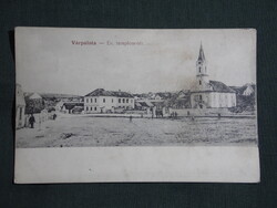 Képeslap,Várpalota,Ev. Templom tér látkép,részlet,1914-