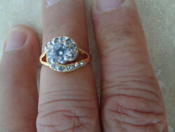 Beautiful Gold-Plated Zircon Ring