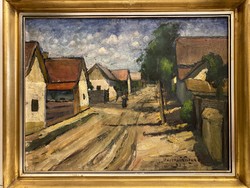 Ilosvai Varga István ( 1895 - 1978 ) - Falusi utcakép .
