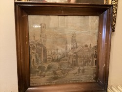 Keretezett falikárpit - Brugge .