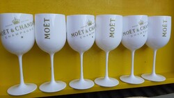 Moët Chandon ICE Imperial IBIZA kiadás 6 fehér akril pezsgőspohár vitorlás vagy kerti partikhoz