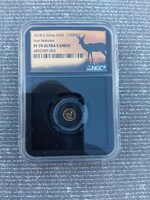 2018 Krugerrand 1/50 OZ 22K arany érme NGC