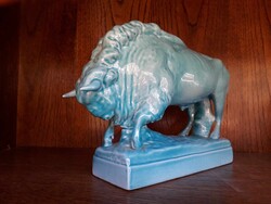 Régi alapmázas Zsolnay bika