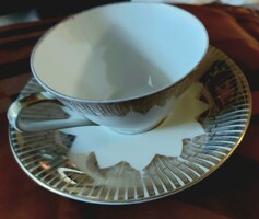 Antik Bavaria német porcelán teás, hosszú kávés csésze és tányérka