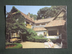Képeslap,Leányfalu,Móricz Zsigmond háza látkép,részlet,1990-