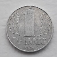1 Pfennig 1965 érme, alumínium fémpénz - Németország 1 Pfennig 1965 pénzérme
