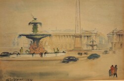 Fernand Guignier (1902-1972) : Párizs, Concorde tér / Place de la Concorde