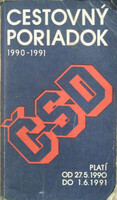 Cestovný poriadok 1990-1991 - Platí od 27. mája 1990 do 1. júna 1991 - ČSD (A Csehszlovák Államvasutak hivatalos menetrendje 1990-1991) -