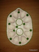 Tojáskínáló mázas kerámia tál asztalközép (z)